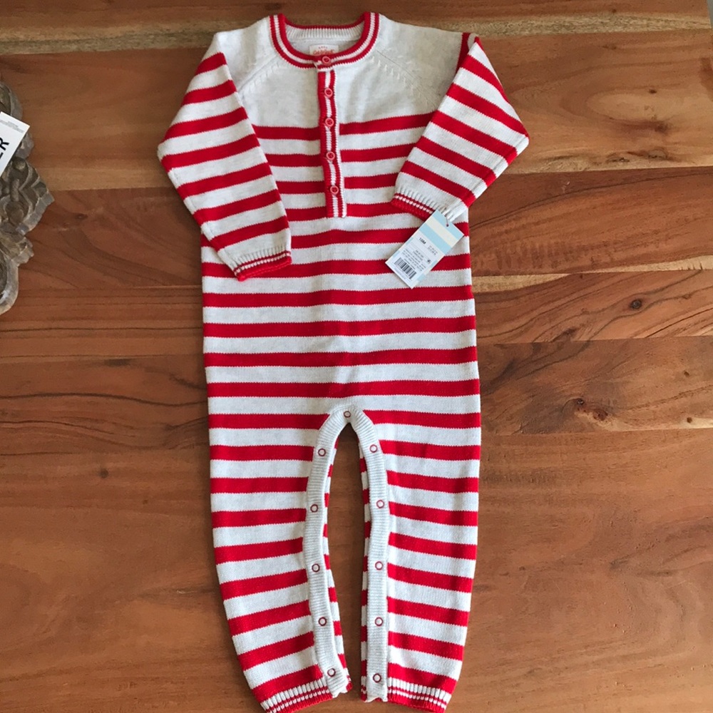 Cat & Jack Toddler Red & Cream Sweater outfit. NWT